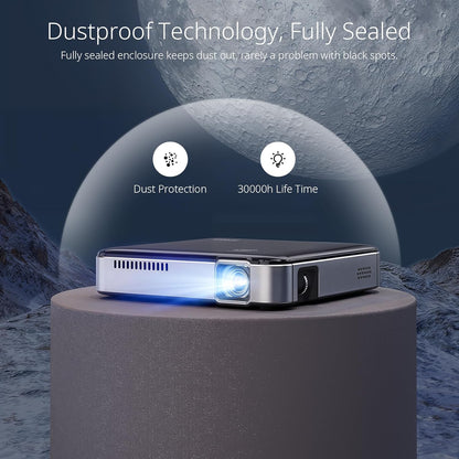 YOTON Y200 Mini DLP Projector, Mobile, Silent, Home Theater, Portable, 1080P Support, 150ANSI, Built-in Battery, High Capacity, Compatible with HDMI/Chromecast/PS5/TV Stick/Switch/Tablet