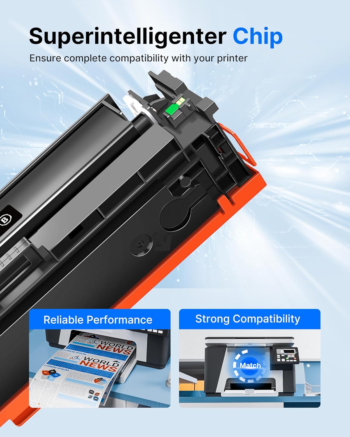 Toner Cartridge – Toner Set – Laser Toner – Printer Toner – Kleur Toners – Compatibel Met Con Chip – 4-Kleuren Multipack