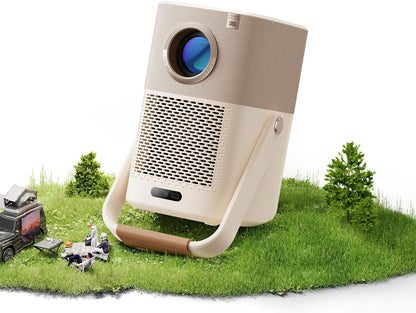Yaber T2 Plus buitenprojector met WiFi 6 en Bluetooth, native 1080P Smart Movie draagbare projector voor binnen en buiten, compatibel met tv-dongle [geluid door JBL en ingebouwde batterij]