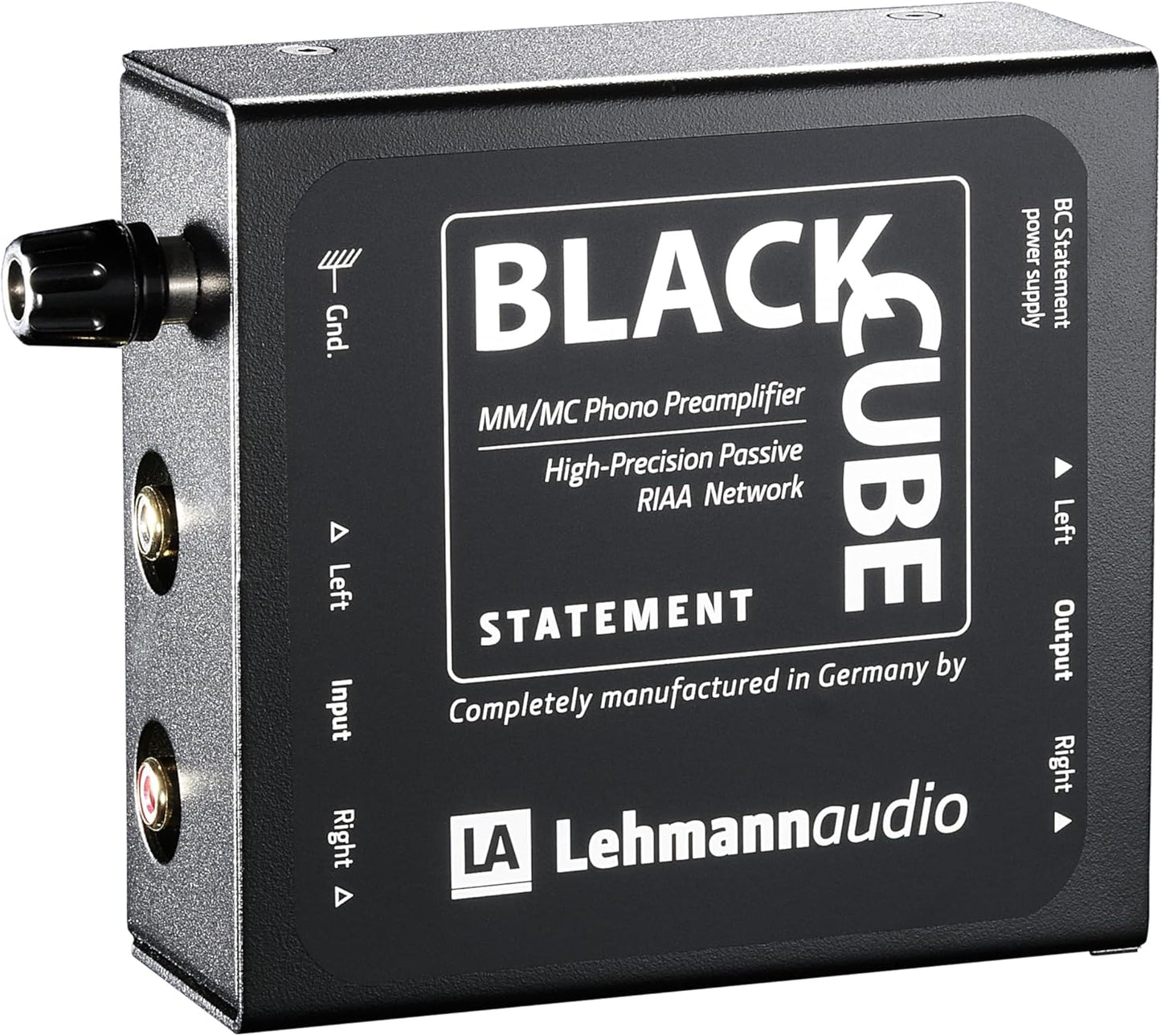 Lehmann Audio Black Cube Statement Phono-versterker MM/MC 103 x 108 x 45 mm, zwart