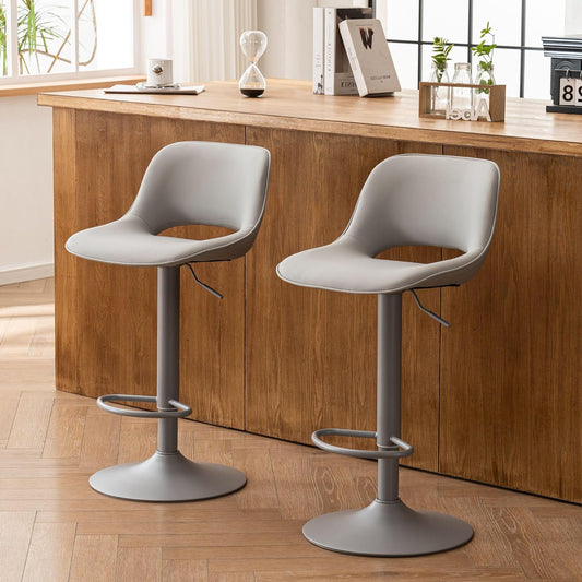 YOUNIKE Bar stool 2-piece set all grey - QUORE