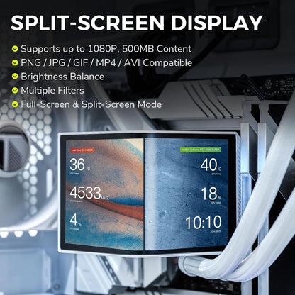 TRYX PANORAMA 360 ARGB AiO Water 3D-AMOLED-display – 360 mm wit (L-P360A-AS3M-G1W)