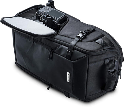 Camera-Rugzak Zwart 48 Cm – Cameratas – Fotorugzak – Fototas – Rugzak Voor Camera – Voor Laptop Tot 15 Inch – Met Regenhoes Inbegrepen