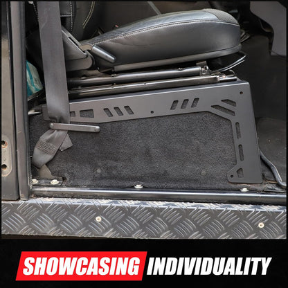 Aluminiumlegering, zwart, autostoel, houder, compatibel met LR Defender 90 110 130 2004-2018, autostoel, zijbevestiging, houder, interieur, accessoires