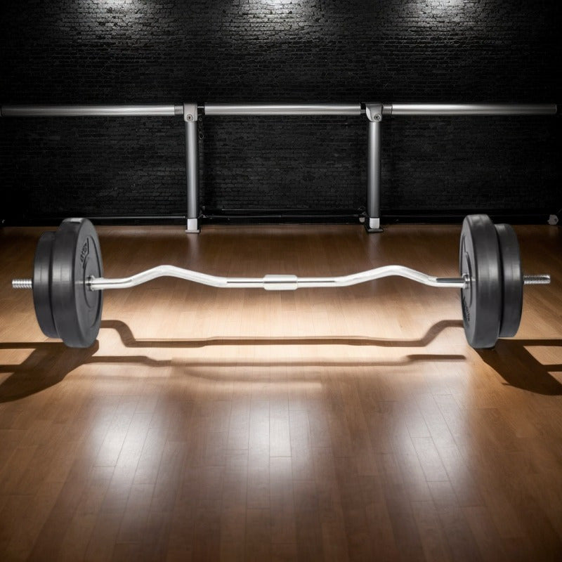 Dumbbell Set – Halterset – Gewichten Set – Curl Bar – Fitness Set – 30 kg Totaalgewicht – Duurzaam Polypropyleen