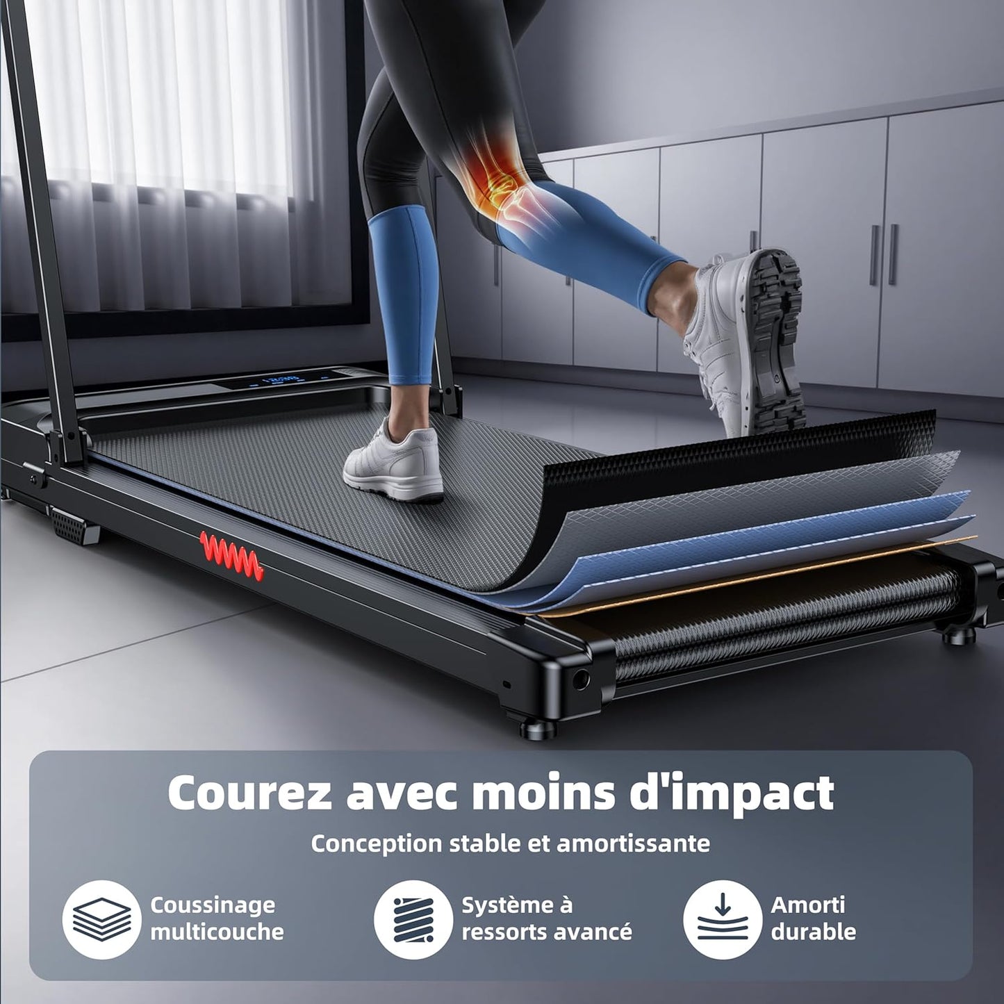 Loopband – Wandelband – Inklapbare Loopband – Elektrische Loopband – Walking Pad – Compact & Ruimtebesparend – 440W Motor – Max 6 km/u