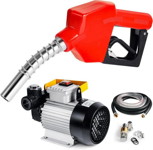 Diesel- En Stookoliepomp 230 V 550 W 60 L/Min – Dieselpomp – Overhevelingspomp – Brandstofpomp – Transferpomp – Zelfaanzuigend – Automatisch Tankpistool Met Teller