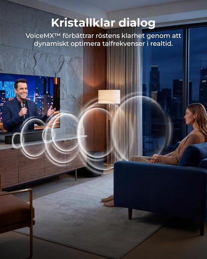 ULTIMEA 2.1 Soundbar met draadloze subwoofer, Dolby Atmos, VoiceMX, BassMX, soundbar voor Smart TV, 240 W piekvermogen, app-bediening, HDMI eARC, Optisch, Bluetooth 6.0, Poseidon M40, model 2026