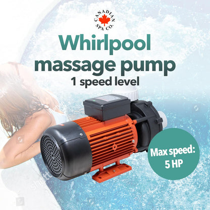 Whirlpoolpomp – Spapomp – Jacuzzi Pomp – Hot Tub Pomp – Massagepomp – 5 pk – 1 Snelheid – 2,5 x 2,5 Inch