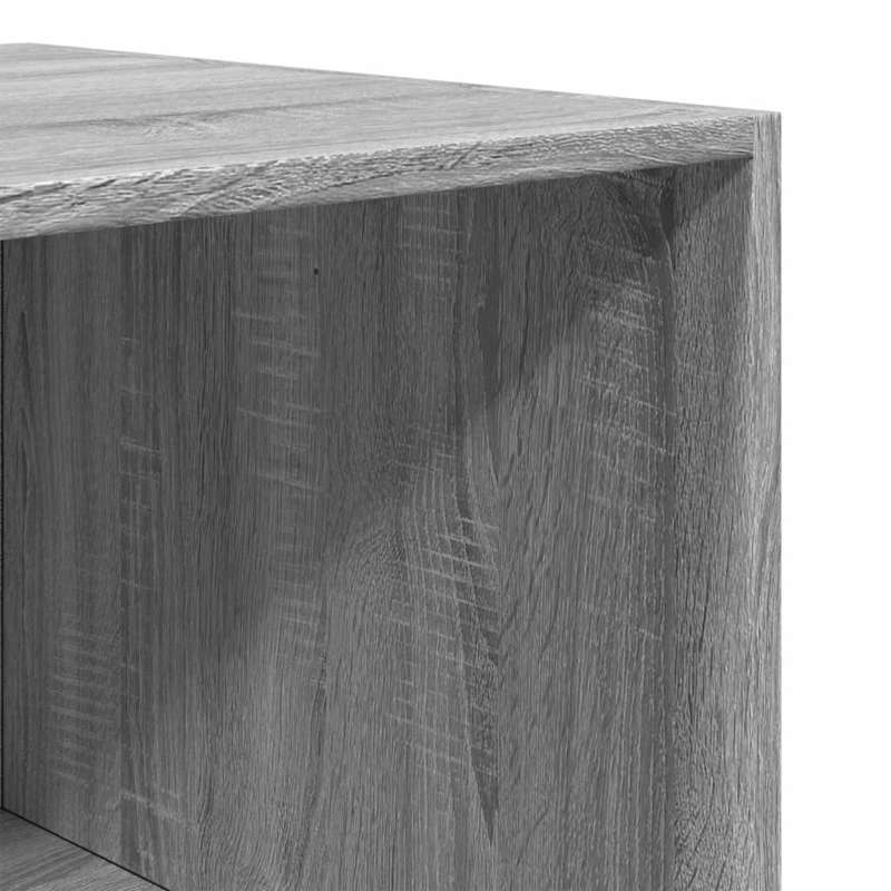 Spacious Gray Sonoma Oak Wood Wardrobe - Classic Design with Hanging Rails, Shelves for Shoes and Accessories, Ideal for Organizing Clothing and Footwear, Accessory Organization|Classic Wardrobe|Durable Wood Construction