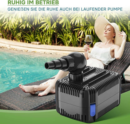 SunSun CDF-5800 vijverpomp 24 V DC 5000 l/h 40 W met ingebouwde blokkeer- en droogloopbeveiliging