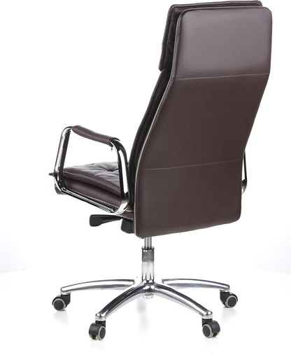 Bureaustoel – Draaistoel – Managersstoel – XXL Bureaustoel – Kantoorstoel – Nappalederen Bekleding – Ergonomisch Ontwerp – Synchroon-mechanisme