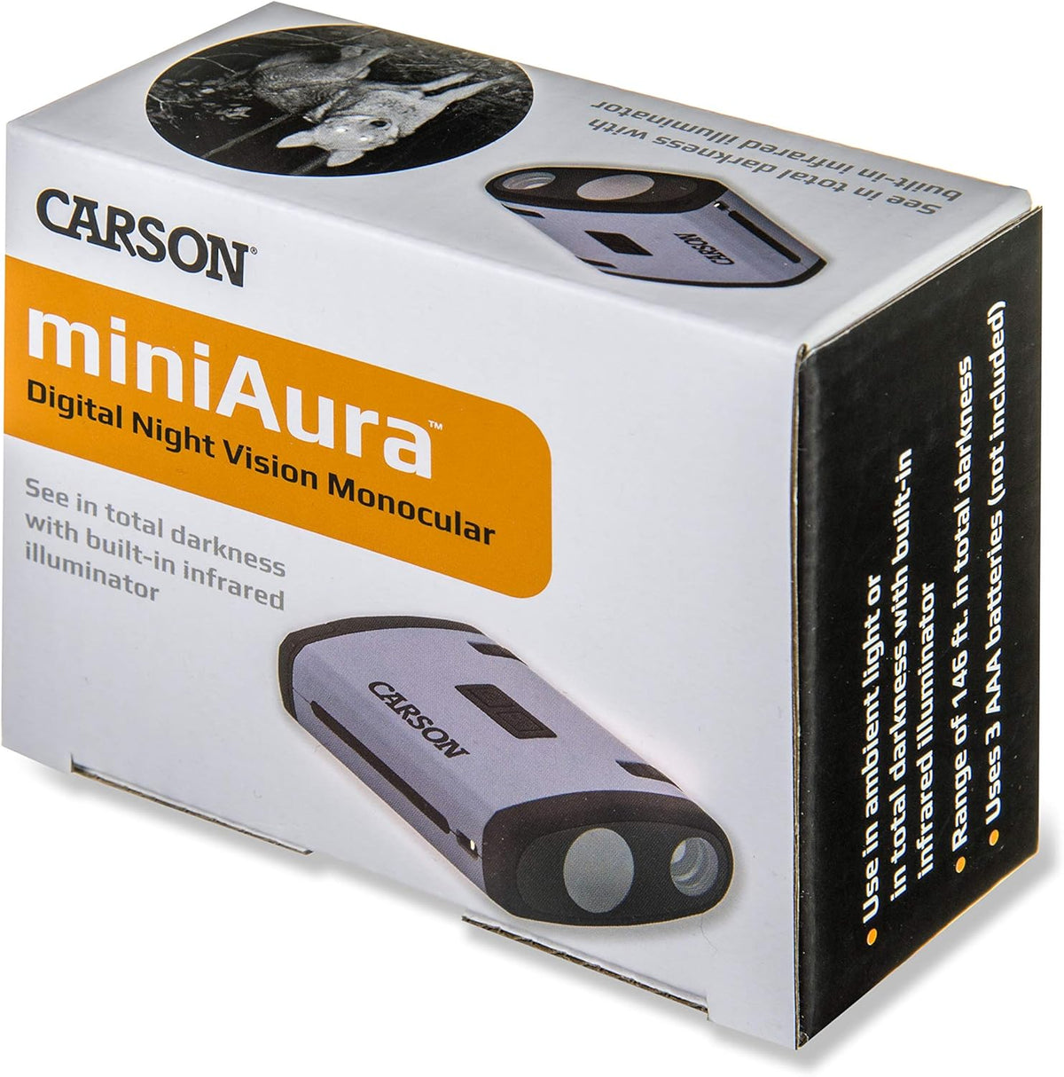 Carson MiniAura Compact Digitaal Nachtzichtapparaat, Mini Aura (1x) – Lichtgewicht Nachtzicht voor Buitenactiviteiten (NV-200)