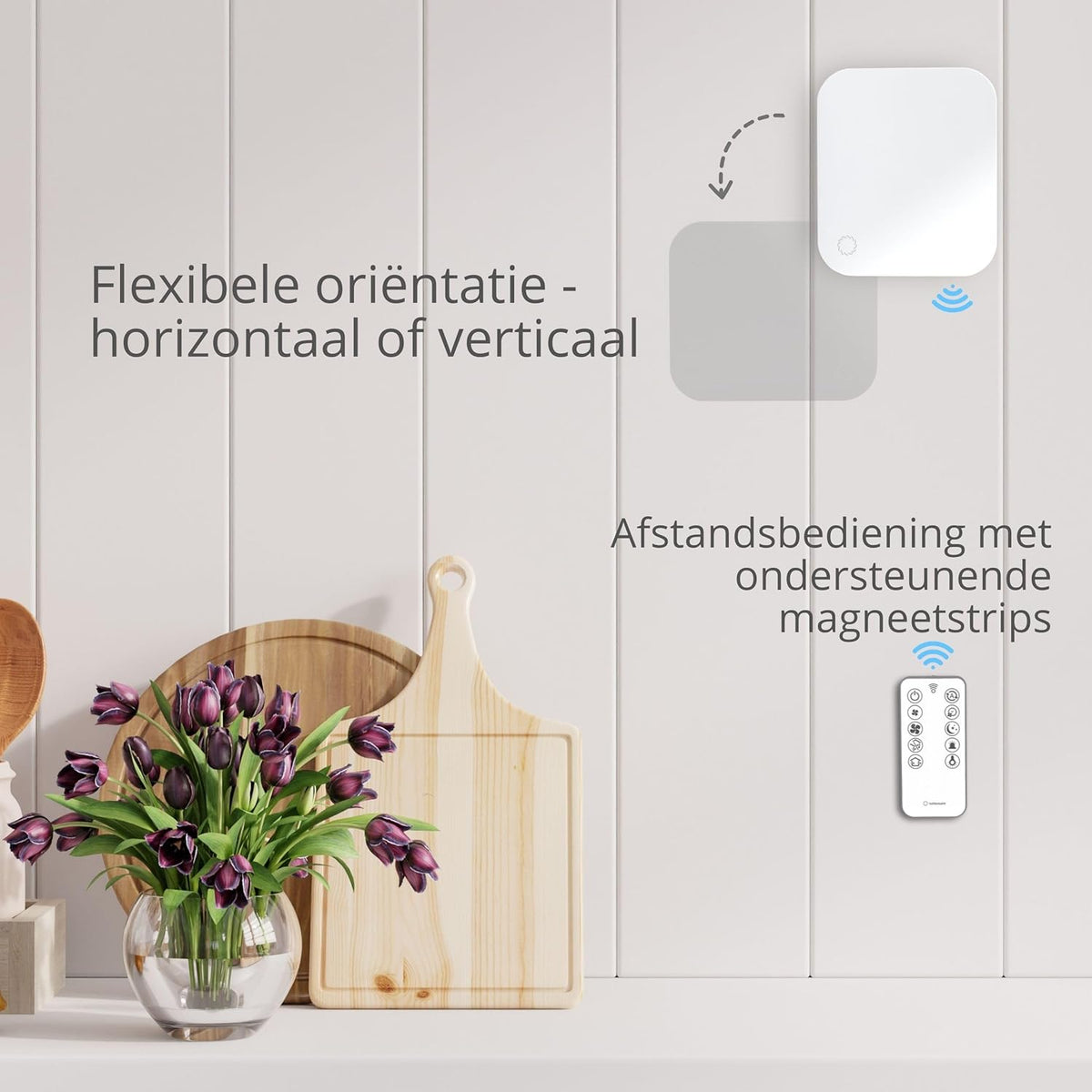 Turbionaire Trend HRV 150 WMI – Decentrale VMC Met Warmteterugwinning, Geluidsisolatie, Afstandsbediening, Timer, 8 Snelheden, Borstelloze Motor, Omkeerbare Luchtstroom, 150 Mm, 3 Jaar Garantie