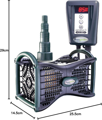 Vijverpomp – Fonteinpomp – Waterval Pomp – Waterspel Pomp – Tuinvijver Pomp – Energiezuinig Met Droogloopbeveiliging – Instelbare Waterstroom Tot 12.000 L/u