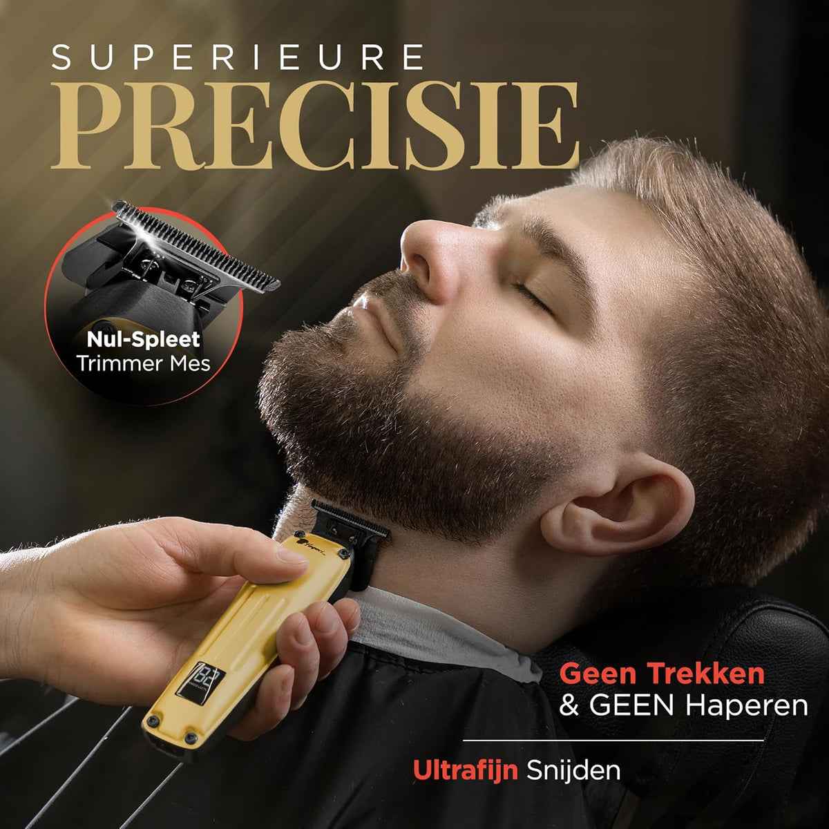 Fagaci Professionele Tondeuse voor Mannen met Superieure Precisie, Borstelloze Motor Kappers Tondeuse en Trimmer Set, 5X Langere Scherpte, Draadloze Haarknipset voor Kappers