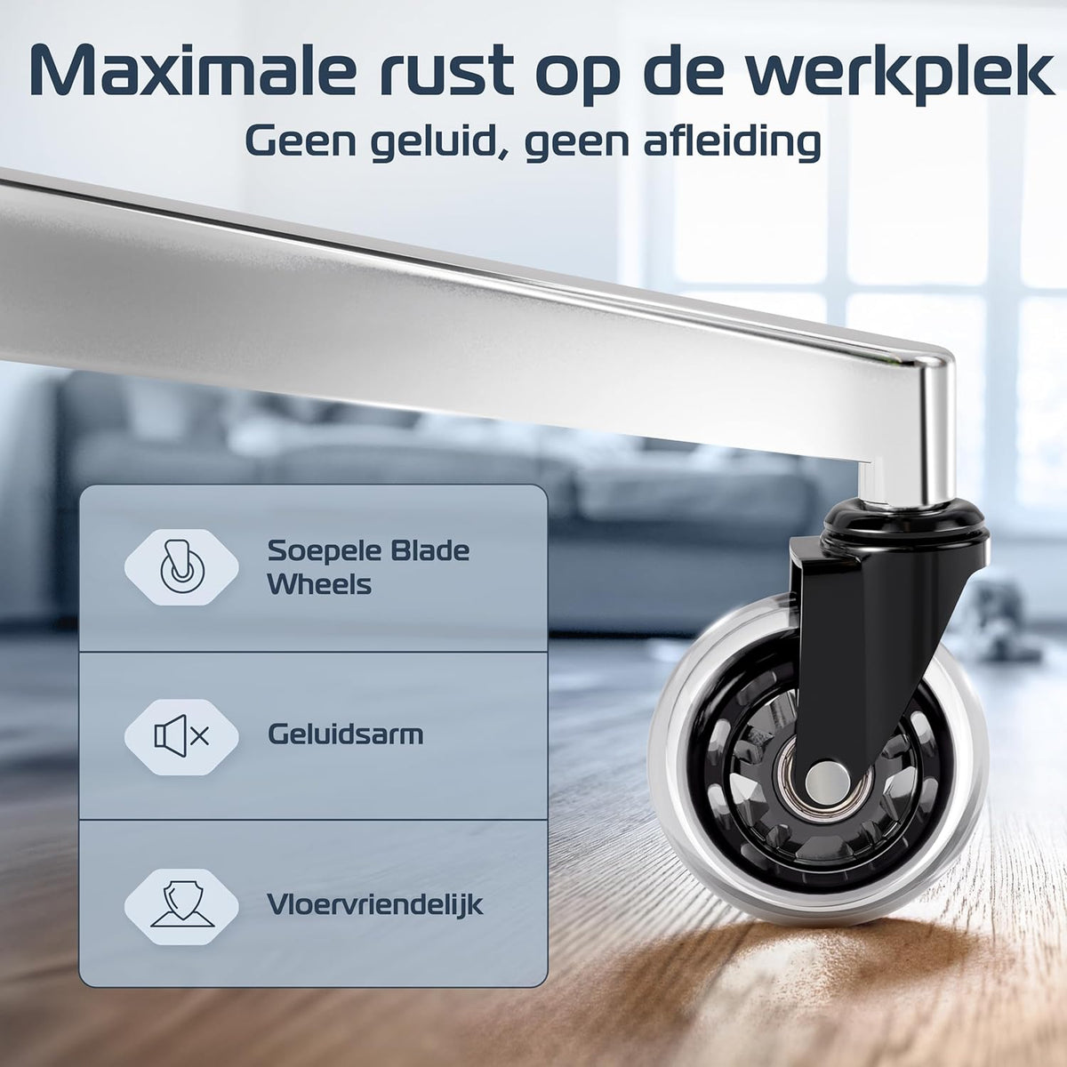 Ergonomische Bureaustoel – Kantoorstoel – Gaming Stoel – Bureaustoel Mesh – Draaistoel – Verstelbare 4D-Armleuningen – Orthopedisch Rugkussen – Max. 150 kg Draagvermogen