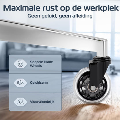 Ergonomische Bureaustoel – Kantoorstoel – Gaming Stoel – Bureaustoel Mesh – Draaistoel – Verstelbare 4D-Armleuningen – Orthopedisch Rugkussen – Max. 150 kg Draagvermogen