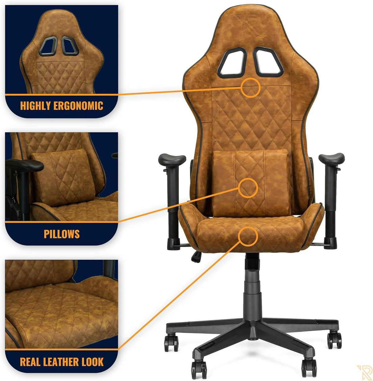 Felix Office Chair bureaustoel bruin/tan