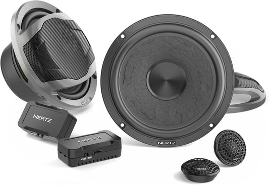 Hertz CK 165 L Component Speaker System 2-weg 165 mm 300 Watt met SPP-M Cone Tetolon Dome Tweeter, 4 Ohm impedantie, inbouwmontage voor auto's, vrachtwagens en SUV's
