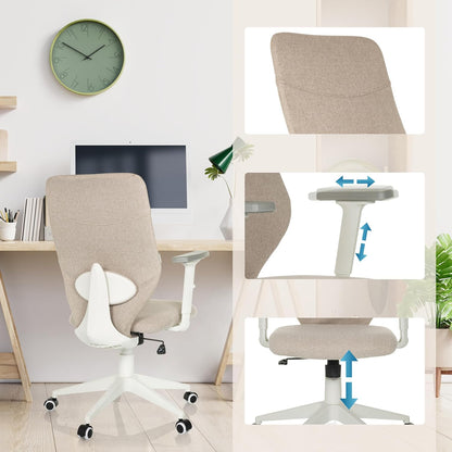 hjh OFFICE Thuisgebruik bureaustoel COSIO II Stof Beige