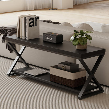 IBF Zwarte bank, moderne instapbank voor slaapkamer, houten metalen opslag halbanken voor eetkamer woonkamer, moderne schoenenrek indoor accenten zitbanken voor de ingang van de foyer, zwart eiken