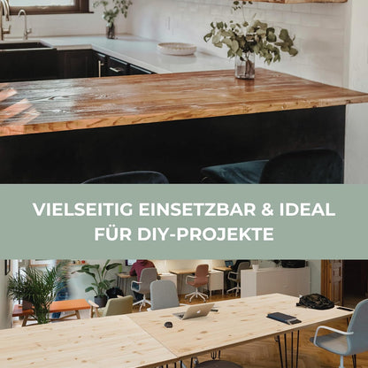 RIVERBANK Keukenwerkblad van grenenhout, stabiel werkblad voor keuken, werkbank en doe-het-zelfprojecten, massief houten plaat (grenenhout, 1400 x 700 x 20 mm)