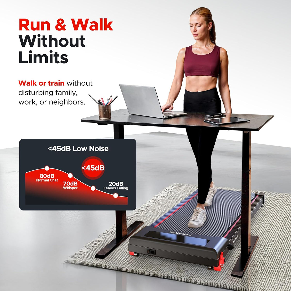 Loopband – Elektrische Loopband – Wandelband – Fitness Loopband – Opvouwbare Loopband – Inklapbaar Ontwerp – 3 Hellingsniveaus – Stille 2,5 pk Motor – FTMS Multi-App-Connectiviteit – Geschikt Tot 136 kg