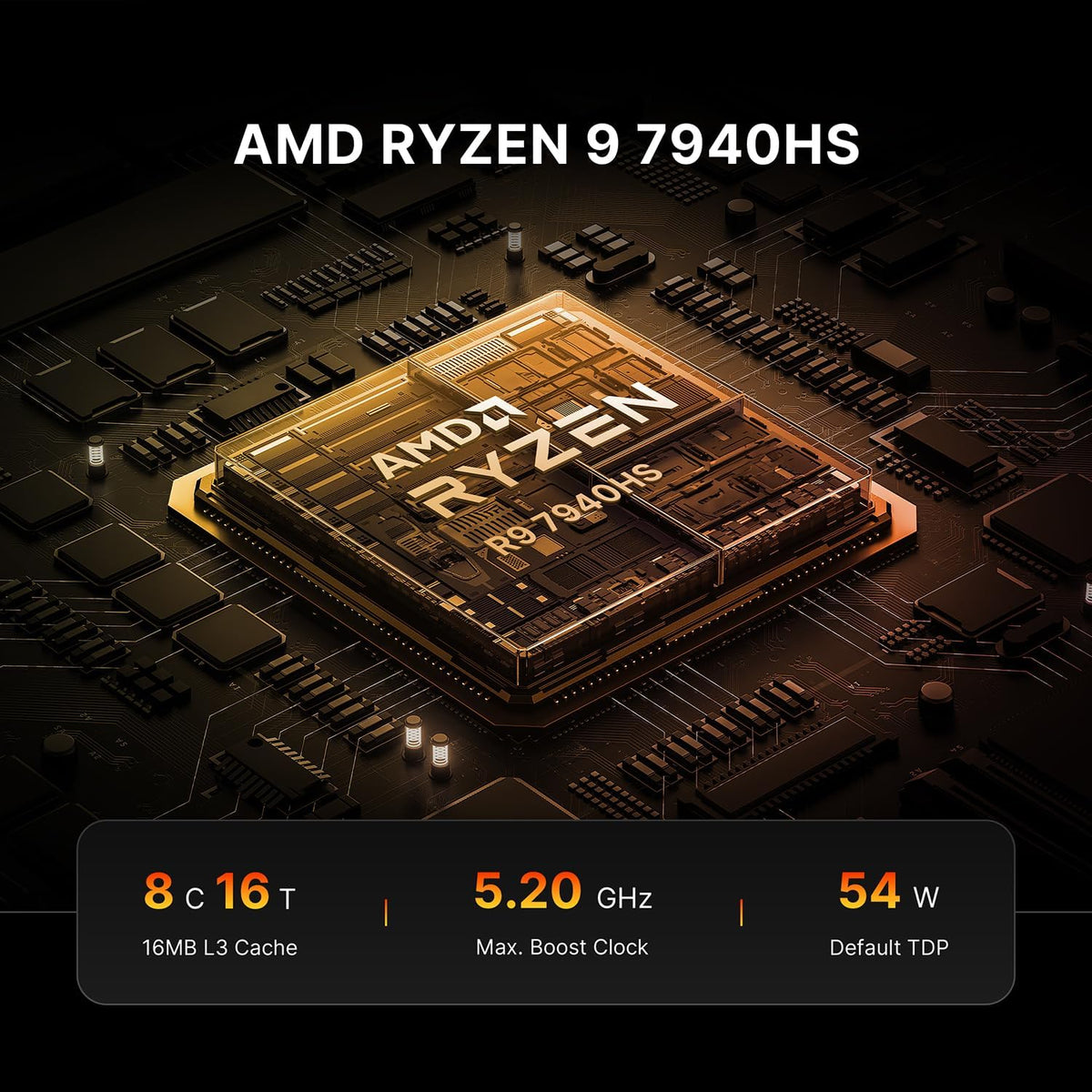 Mini PC – Mini Computer – Mini Desktop – Compact PC – Kleine PC – AMD Ryzen 9 7940HS 5,2 GHz – 32 GB DDR5 RAM & 1 TB PCIe 4.0 SSD