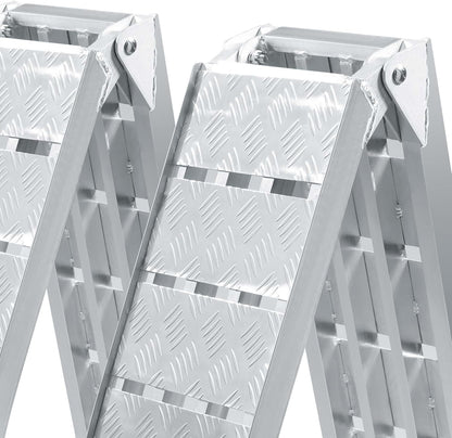 2x oprijplaten aluminium - 228 cm 1360 kg - oprijplaat motoroprijplaat oprijsteun opvouwbaar