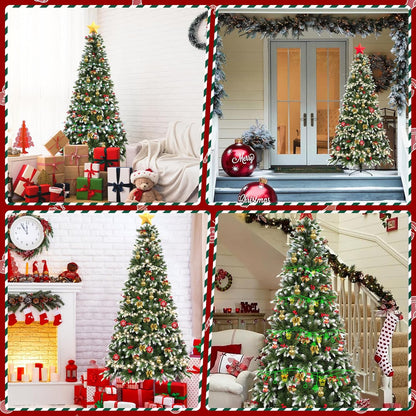 Uten Kunstkerstboom, metaal, groen en wit, 6Ft
