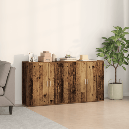 Sideboard – Dressoir – Opbergkast – Kast – Buffetkast – Bruin – Massief Hout – 3 Ruime Lades – Compact 79x38x80 cm