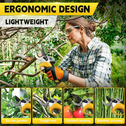 Accu-elektrische takkenschaar, snoeischaar met telescoopstang 45 mm, compatibel met Dewalt 20 V 18 V (zonder batterijen), borstelloze boomschaar, accuschaar met telescoopsteel voor het snoeien van