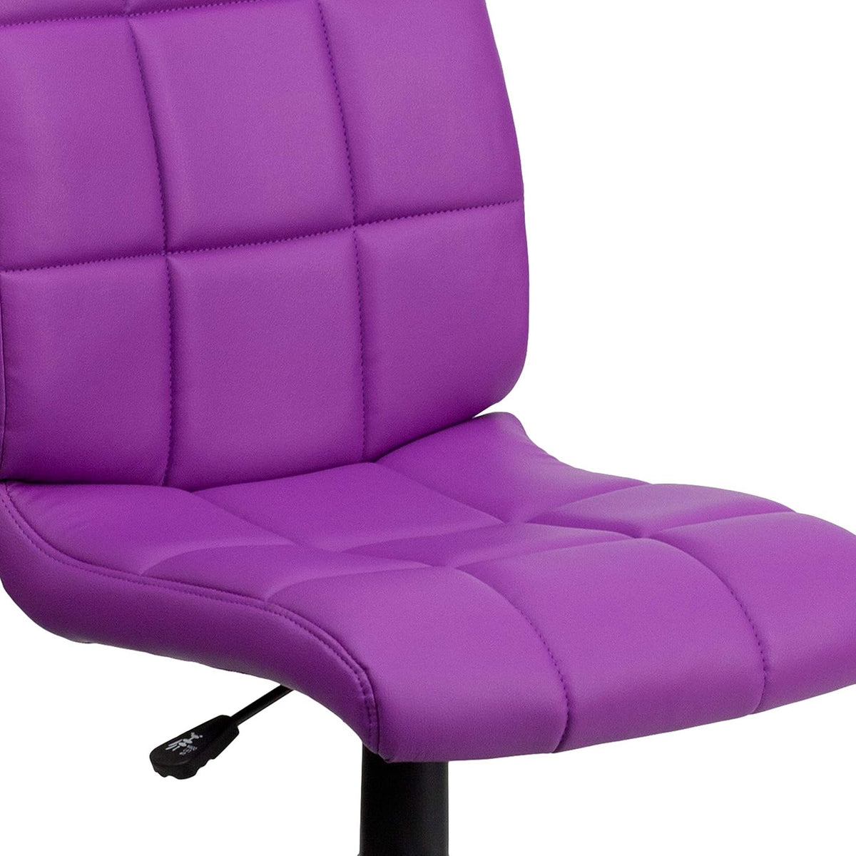 Flash Furniture Mid-Back gewatteerde vinyl draaibare taakstoel, metaal, paars, 58,42 x 55,88 x 22,86 cm