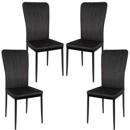 Eetkamerstoelen – Stoelen – Kuipstoelen – Keukenstoelen – Woonkamerstoelen – Zwarte Velvet Bekleding – Stevige Metalen Poten