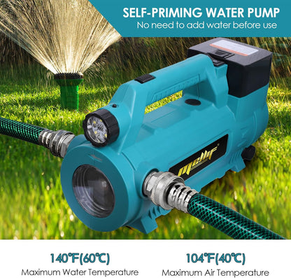 Draadloze Transferpomp – Waterpomp – Accu-pomp – Zelfaanzuigende Pomp – Mobiele Pomp – Compatibel met Makita 18 V – Draagbaar en Compact – Duurzaam ABS-kunststof