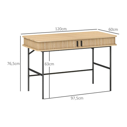 Bureau – Schrijftafel – Computertafel – Werkplek – Computerbureau – Scandinavisch Design – 120x60x76,5 cm – MDF Met Stalen Frame