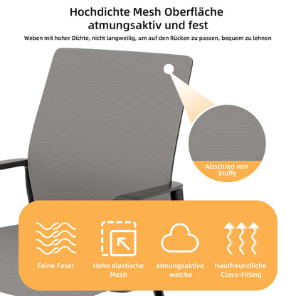 Bureaustoel – Office Chair – Kantoorstoel – Ergonomische Stoel – Draaistoel – Verstelbaar In Hoogte – Stevig Metalen Frame – Zacht Gewatteerd Zit- En Rugkussen