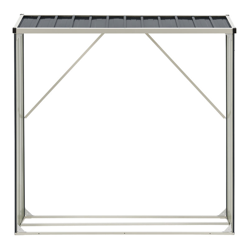 Houtopslag – Houtvat – Houthok – Brandhoutrek – Log Stand – Stalen Constructie – Weerbestendig Antraciet – 156x80x152 cm