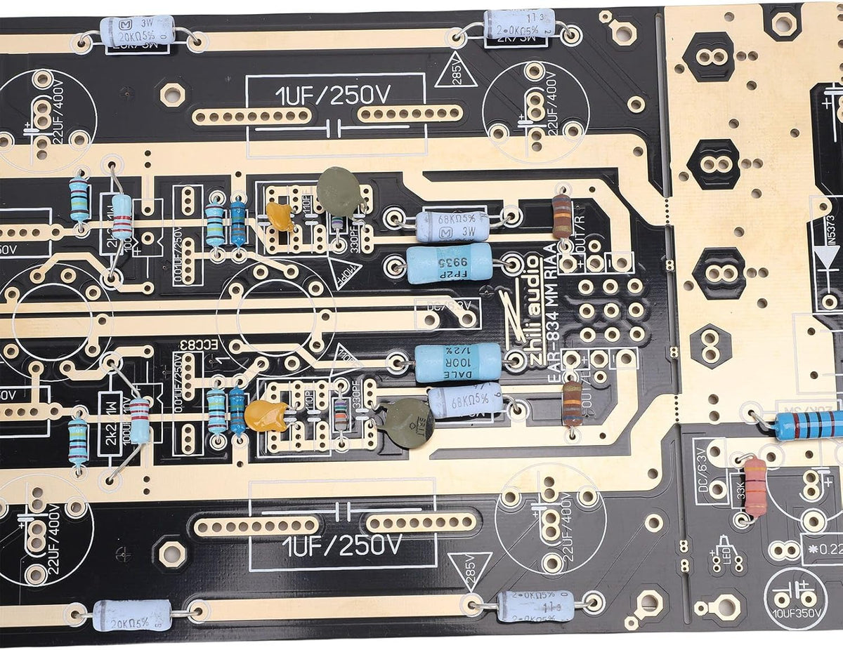 Tube MM Stringstable -versterkerkit voor 12a x 7 buizen met 130 x 285 mm PCB, DIY HIFI Phono Preamp Board, Condensatoren en buisbakken inbegrepen