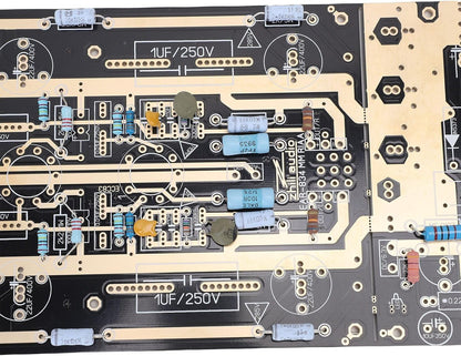 Tube MM Stringstable -versterkerkit voor 12a x 7 buizen met 130 x 285 mm PCB, DIY HIFI Phono Preamp Board, Condensatoren en buisbakken inbegrepen
