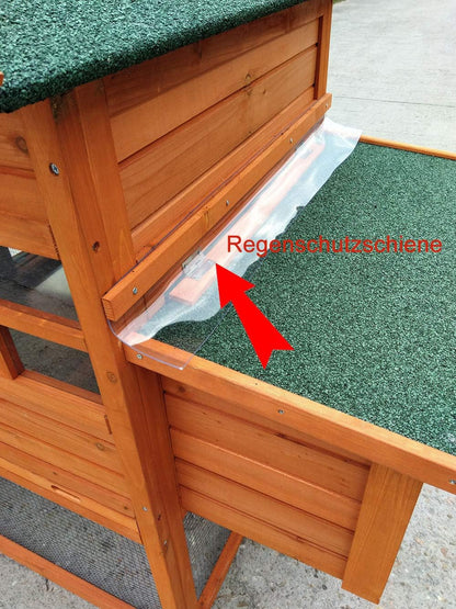 Chicken Coop Chicken Coop No. 06 "Collosus with fence, pull-out bath & storage box - QUORE
