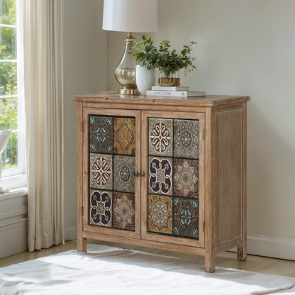 ALPHA HOME Sideboard with 2 Compartments, Multifunctional Cabinet, Kitchen Cupboard, Side Cabinet with Double Doors, Garden Cabinet, File Cabinet, Hallway Cabinet, Storage Cabinet, 36 x 89 x 84 cm