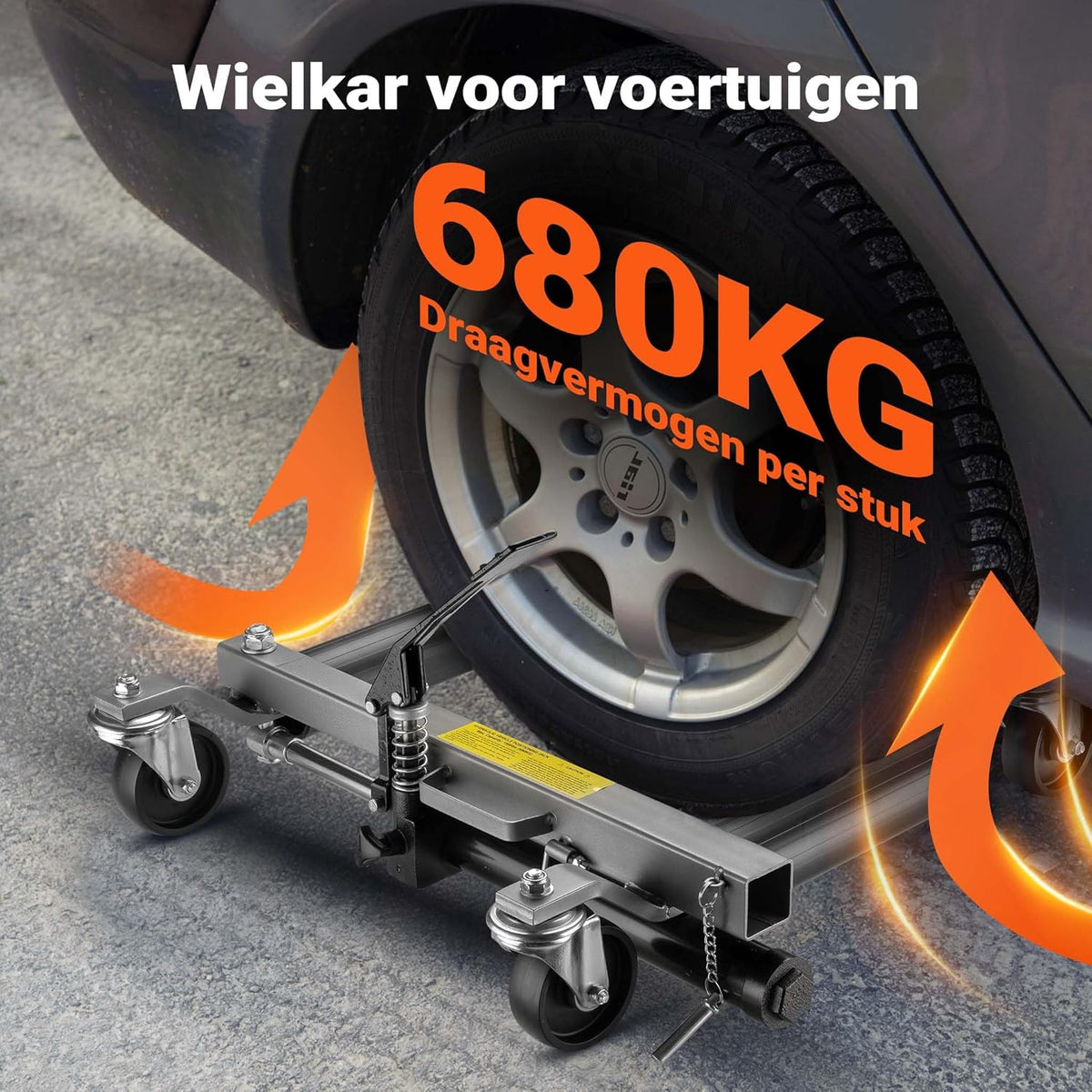 Wiltec rangeerhulp 2x autokrik tot 680 kg draagvermogen per krik, hydraulische krik voor 30 cm bandbreedte