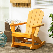 Adirondack - Tuinstoel - Schommelstoel - Relaxstoel - Ergonomische Rugleuning - Stevige - voor Tuin - Balkon - Terras -  HDPE - 73.5 x 93 x 91.5 cm - Oranje