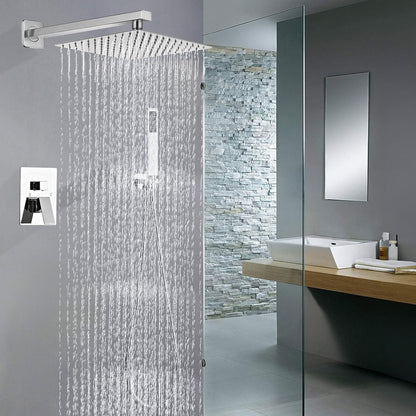 Sanitemodar Inbouwdoucheset van Chroom, Inbouw-douchearmatuur met 25 x 25 cm Hoofddouche, Inbouwdoucheset met Handdouche