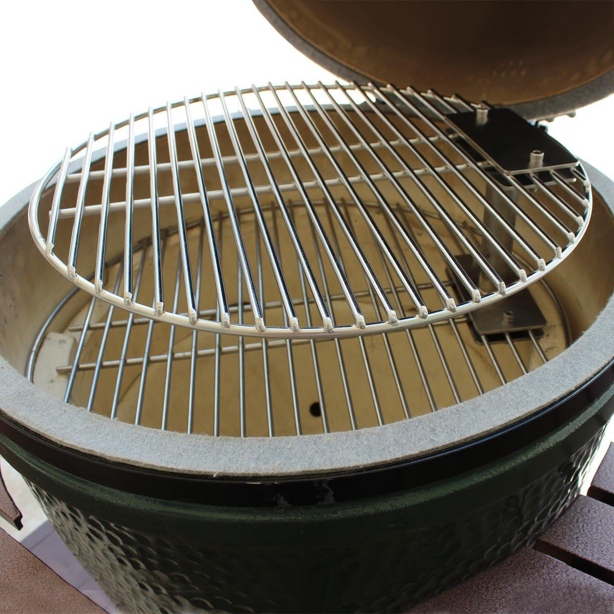 BBQ Plus Smokeware Grote Draaibare Grate Stacker Combo 40,6 cm rooster met 12,7 cm Stacker - Kamado Joe Classic/L Groen Ei (onderste rooster niet inbegrepen)