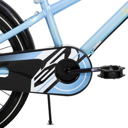 STITCH Vintage 18 inch kinderfiets voor jongens en meisjes van 6 - 8 jaar, met stablizer en standaard, blauw