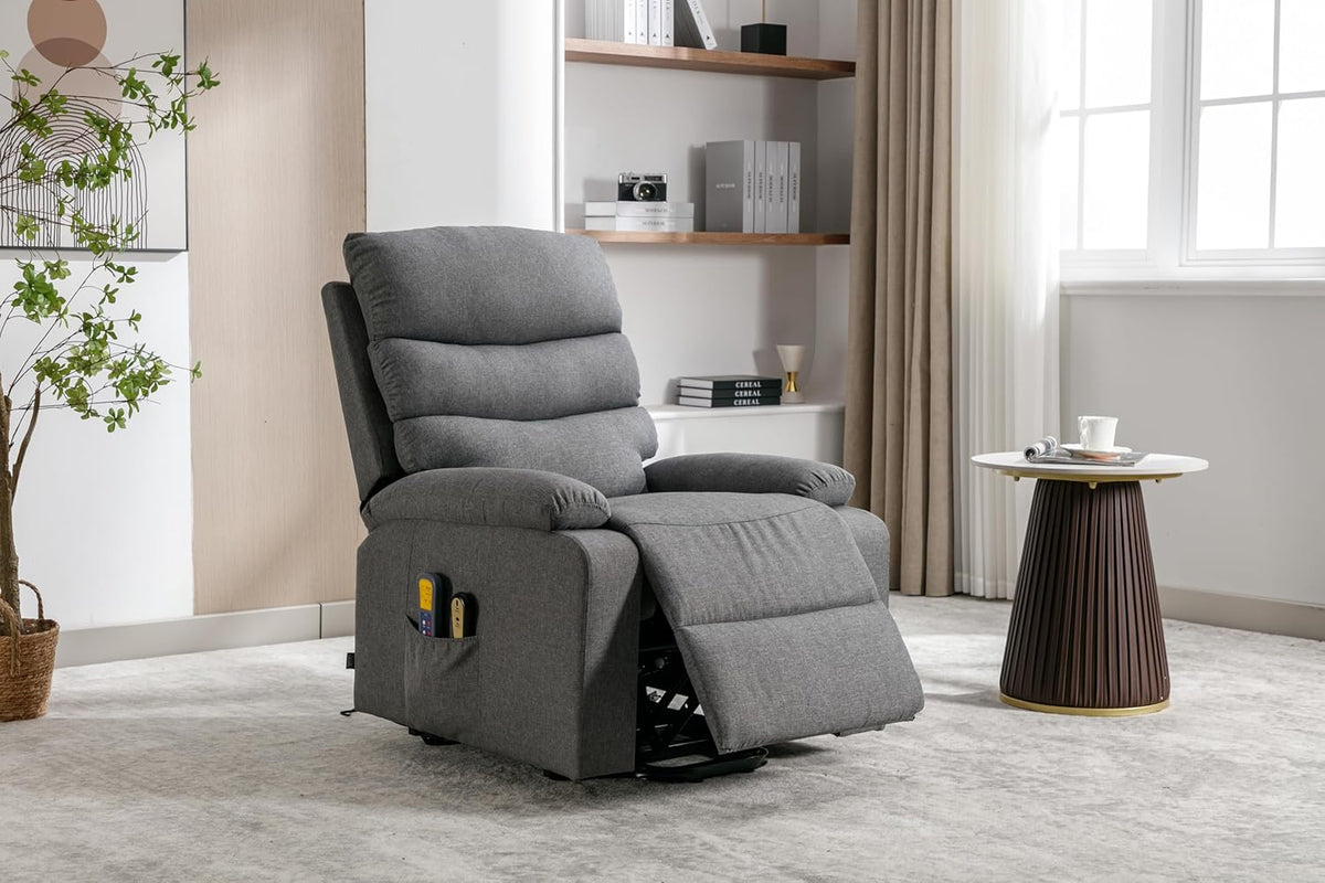 ASTAN HOGAR Ceci AH-AR10520GR, relaxstoel met zelfhulpfunctie (Levanta personen), elektrisch liggen, massage en thermotherapie
