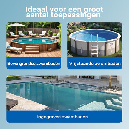 Wiltec automatische zwembadreiniger incl. 12 slangen, bodemzuiger voor het reinigen van zwembaden en pools, zwembadzuiger voor onderhoud en reiniging